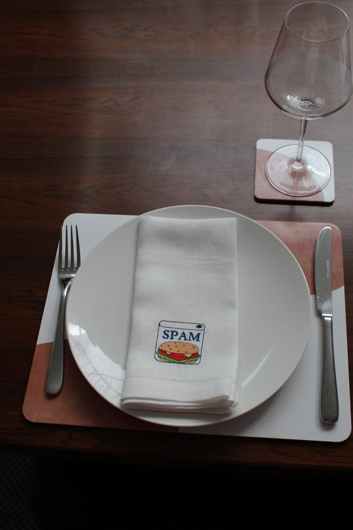 From the Pantry - Embroidered 100% Linen Hemstitched Napkins (Set of 4)