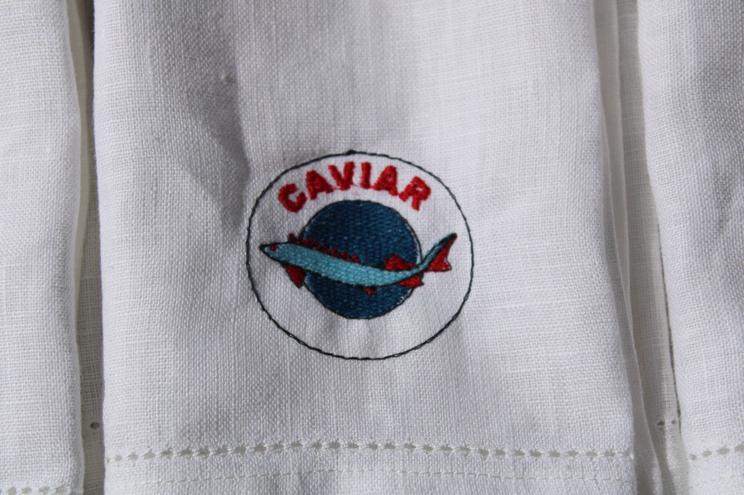 From the Pantry - Embroidered 100% Linen Hemstitched Napkins (Set of 4)