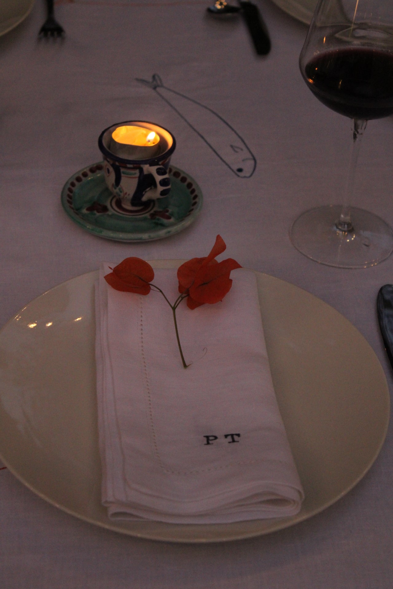 Monograms - Embroidered 100% Linen Hemstitch Napkins (Set of 4)