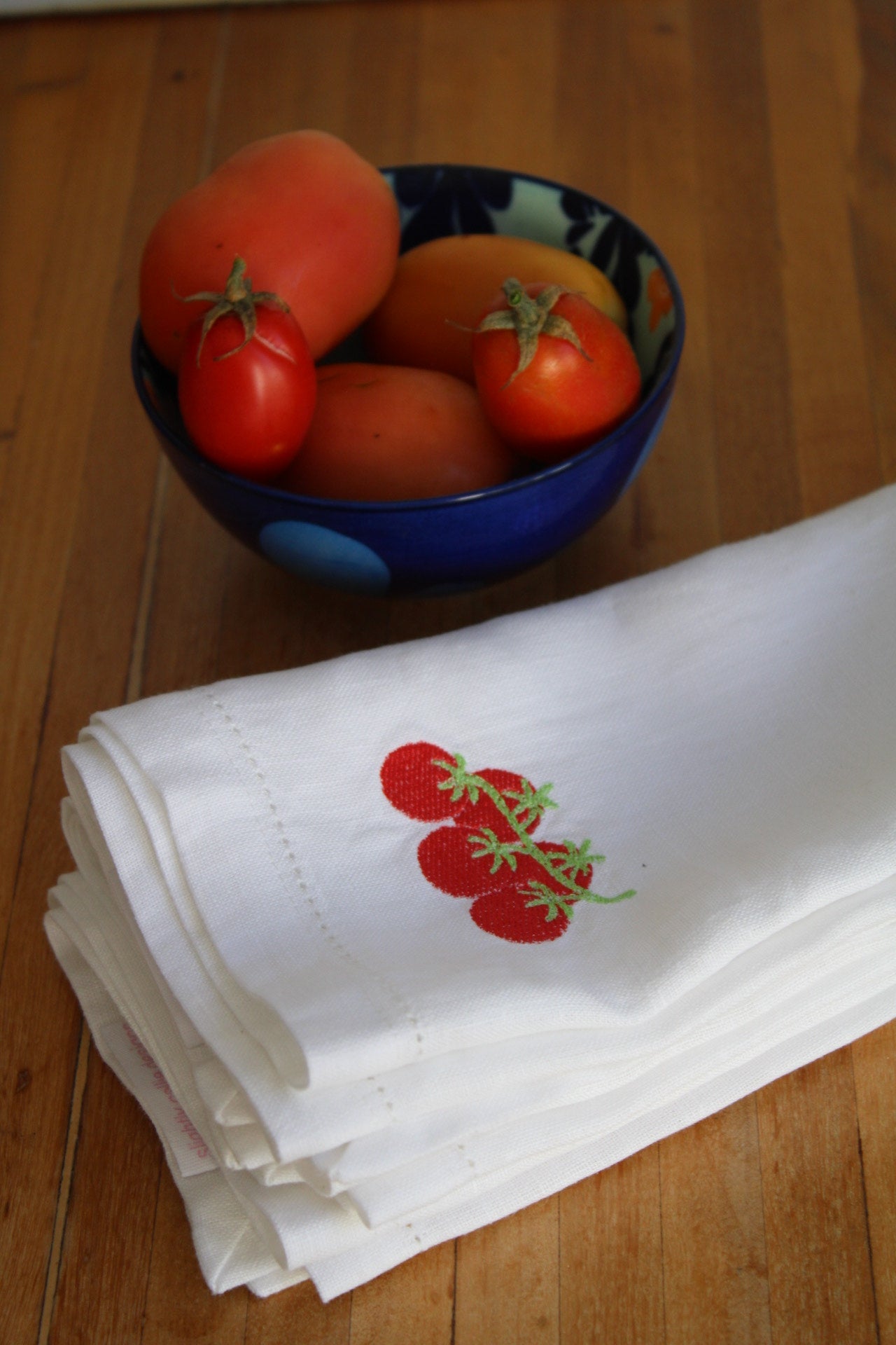 Custom Designs  - Embroidered 100% Linen Hemstitch Napkins